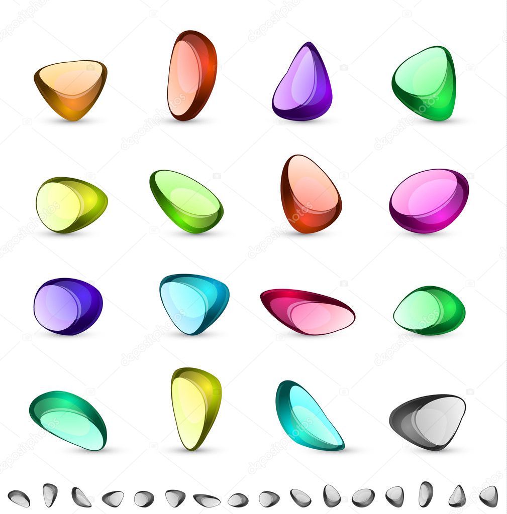 Colorful glass shapes Stock Vector by ©akomov 10187479