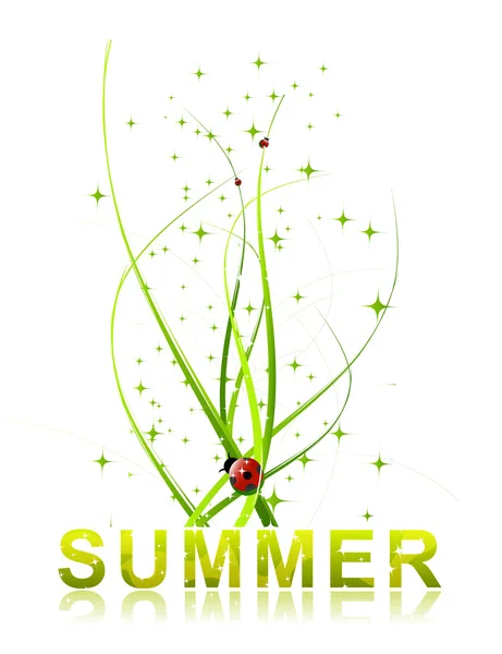 Gröna sommaren koncept — Stock vektor