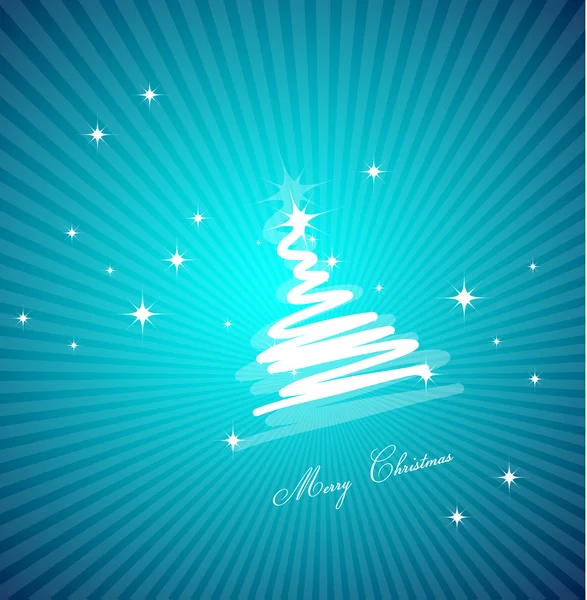 蓝色圣诞行背景 — 图库矢量图片