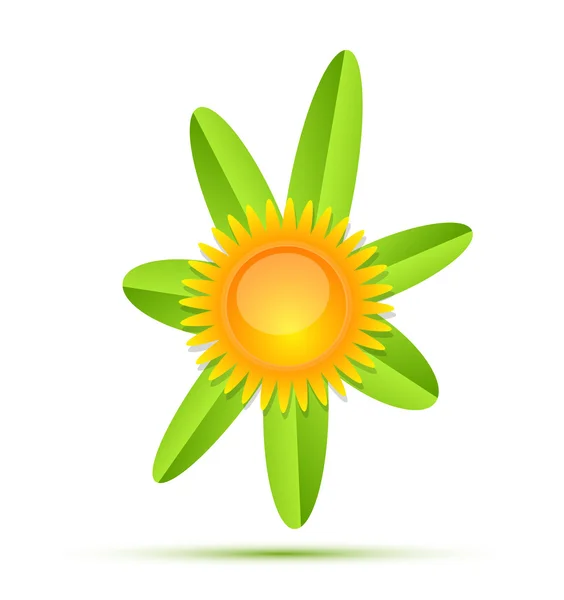 stock vector Sun and leaf conceptual icon set