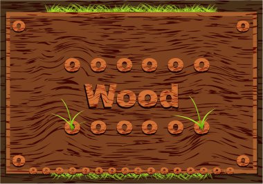 Wooden elements clipart