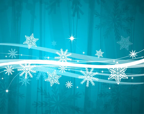 Blå jul linjer vektor bakgrund — Stock vektor