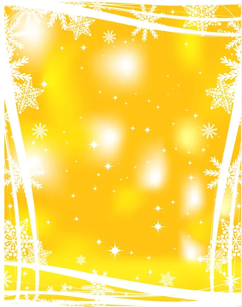 Yellow Christmas background — Stock Vector