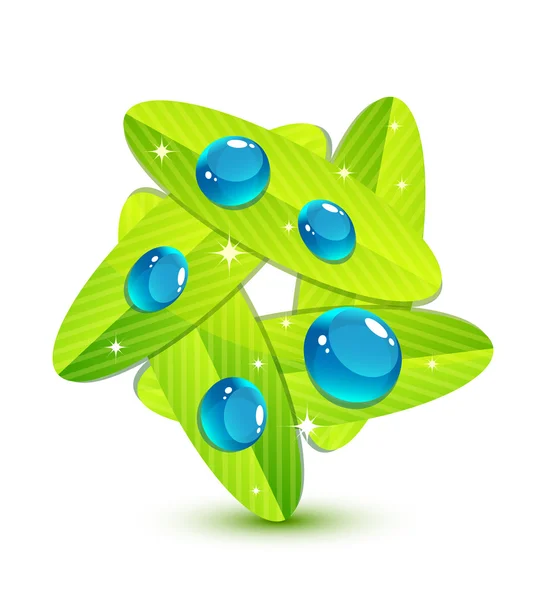 Концепція leaf води — стоковий вектор