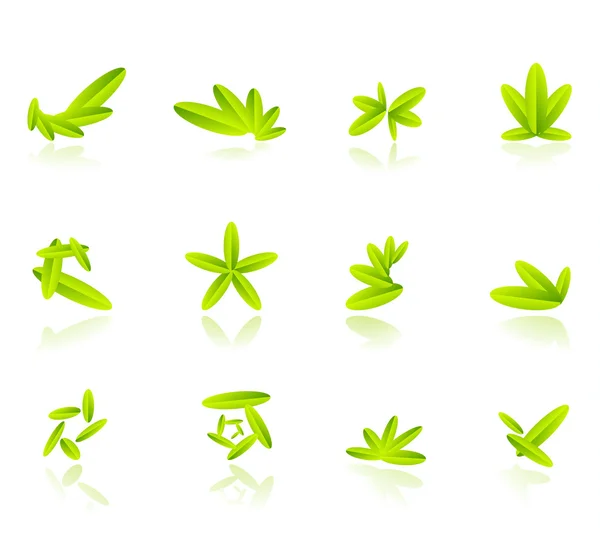 Abstract leaf compositions — Stock Vector
