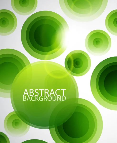 抽象的な背景が緑色の円 — ストックベクタ