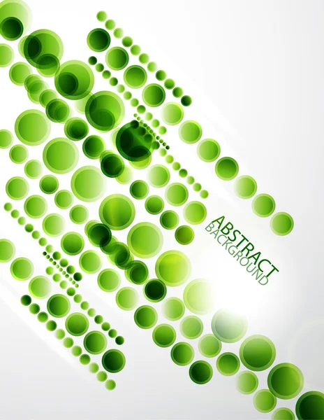 Green circles abstract background — Stock Vector