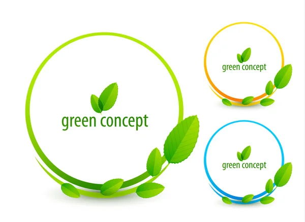 Yeşil konsept simgeler — Stok Vektör