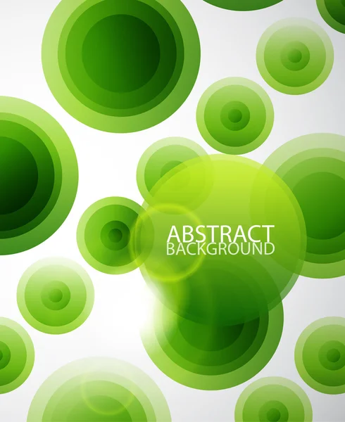 stock vector Green circles abstract background
