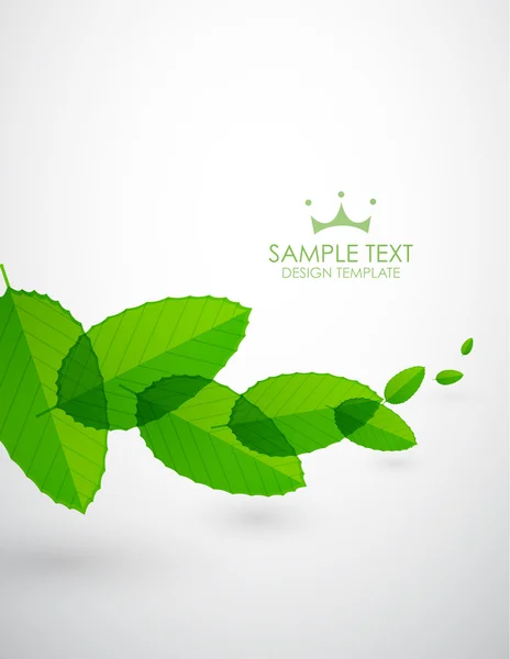 stock vector Green leaves background