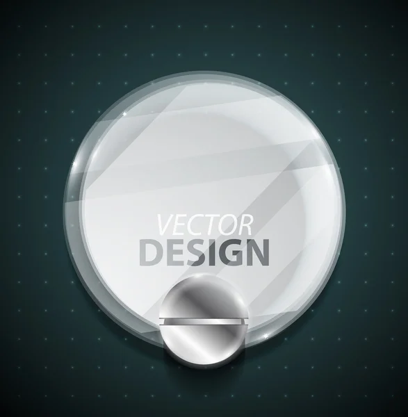 Transparentní sklo kruh — Stockový vektor