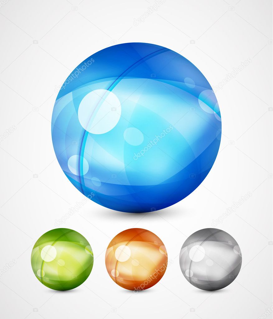 Glass sphere icons