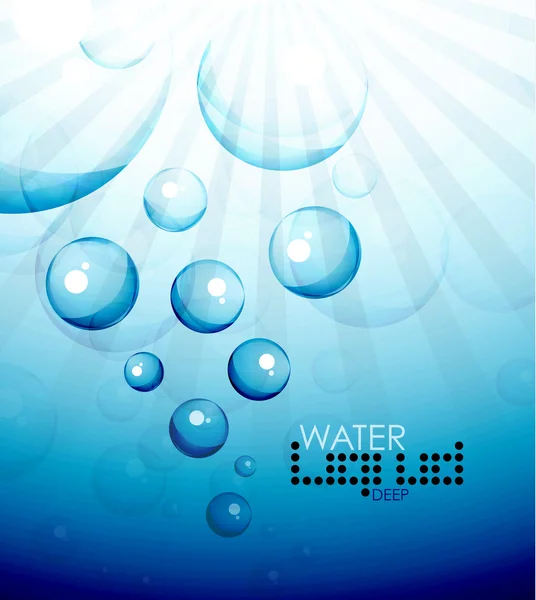 Acqua profonda bolle di sfondo — Vettoriale Stock