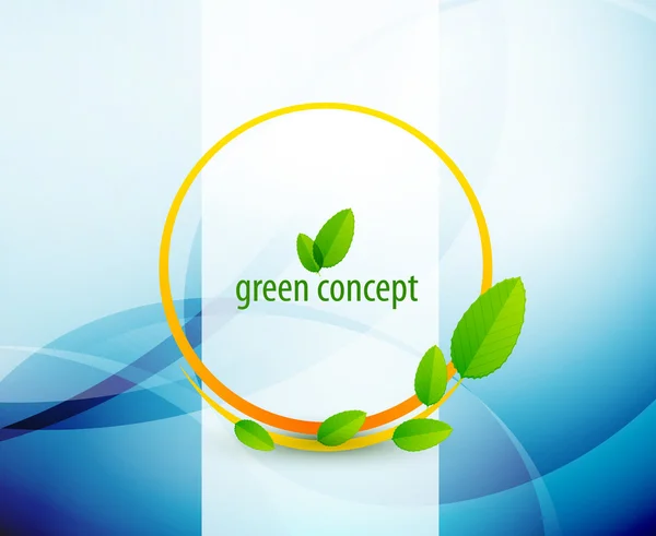 Green circle nature concept — Stock Vector