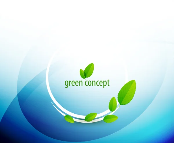 Green circle concetto di natura — Vettoriale Stock