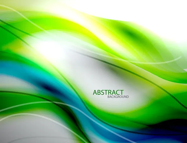 Blurred abstract blue green wave background — Stock Vector