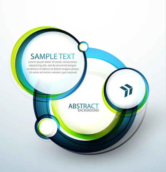 stock vector Blue bubble abstract banner