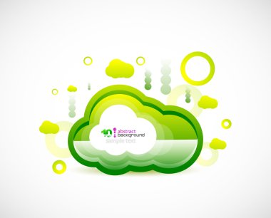 Techno cloud clipart