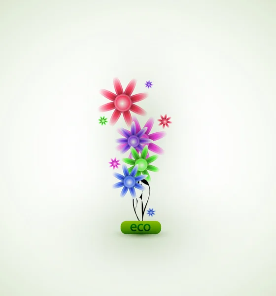 抽象的な花をベクターします。 — ストックベクタ