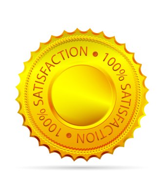 Golded satisfaction tag clipart