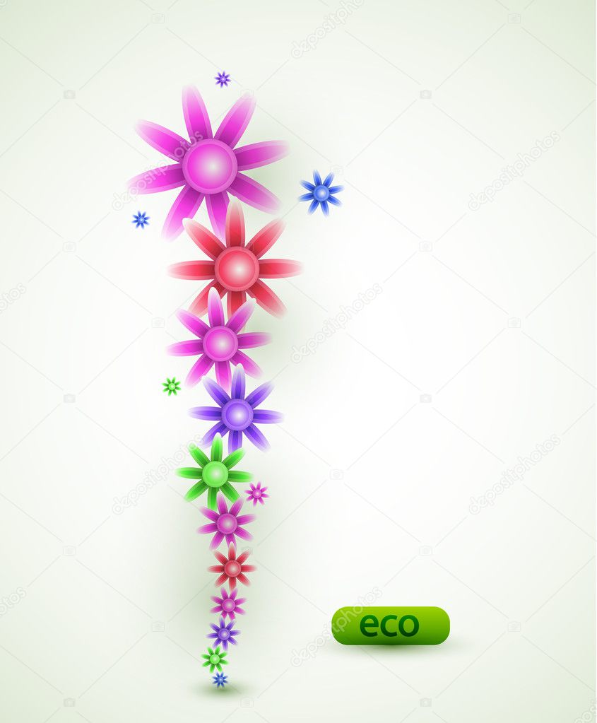 Vector abstract flowers