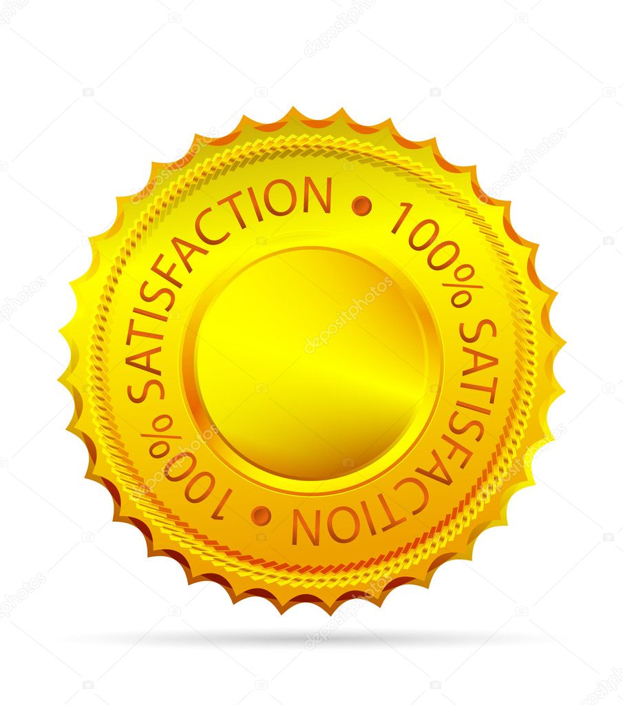 Golded satisfaction tag