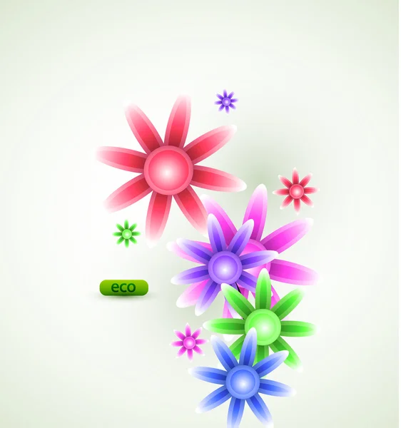 Vector abstract flowers — Stock Vector