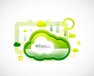 Techno cloud clipart