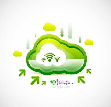 Techno cloud clipart