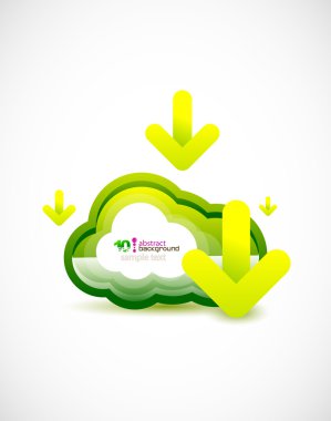 Techno cloud clipart