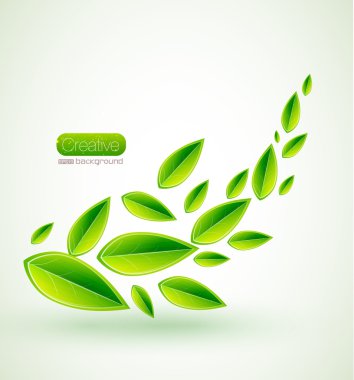 Green vector leaves clipart