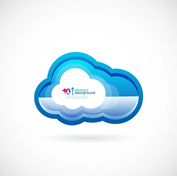 ブルー テクノロジー雲 — ストックベクタ