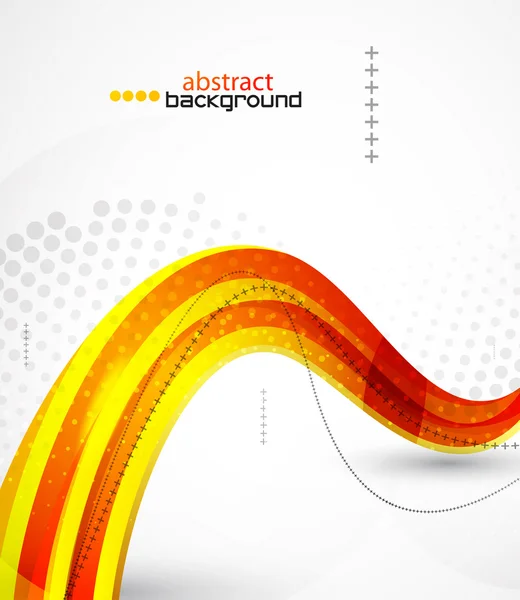 Wellenförmigen orange abstrakten Hintergrund — Stockvektor