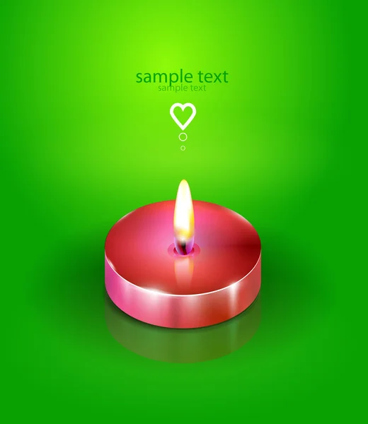 Love candle background — Stock Vector