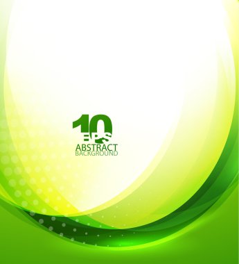 Green wave template clipart