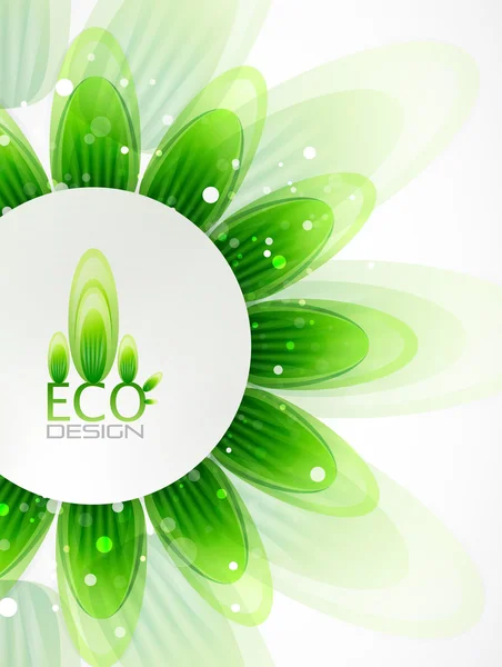 Eco foglia sfondo astratto — Vettoriale Stock