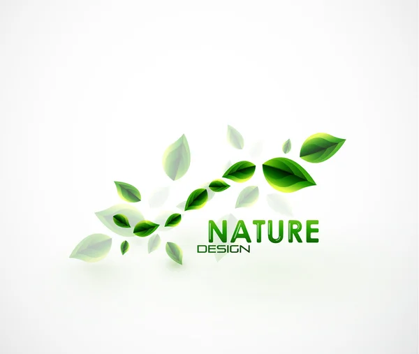 Natureza folhas fundo — Vetor de Stock