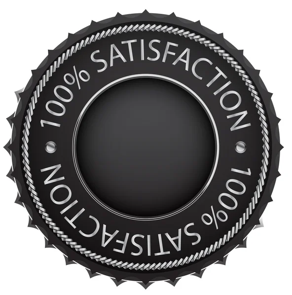 Fekete elégedettség címke — Stock Vector