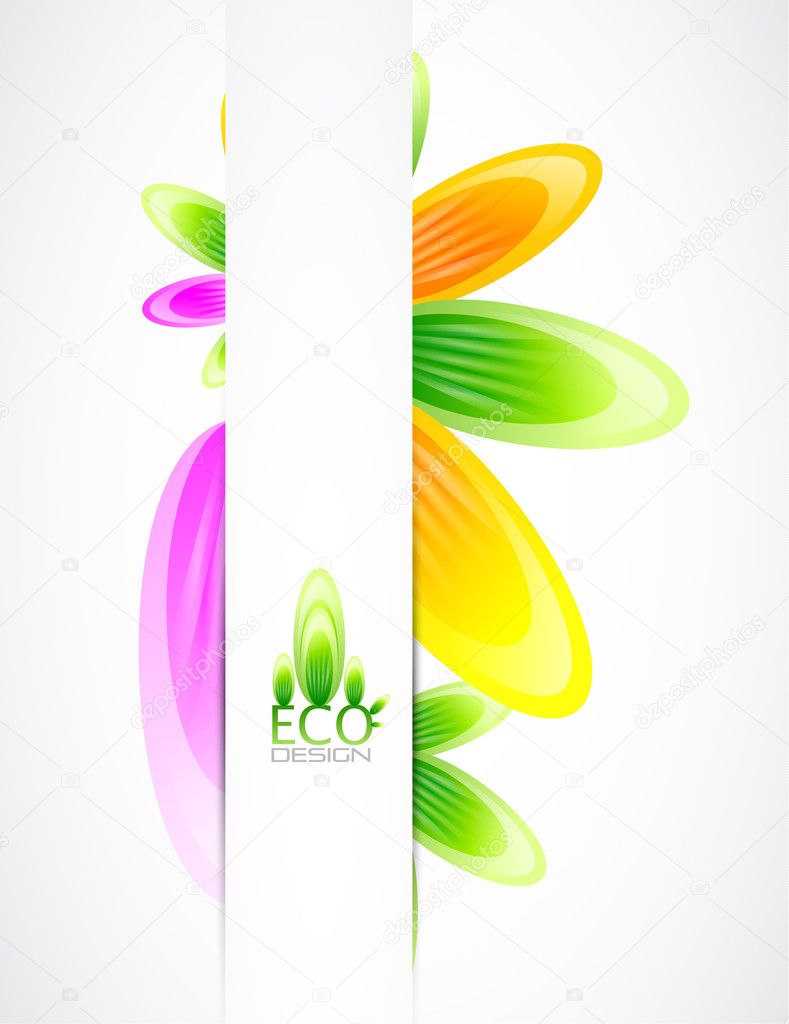 Abstract flowers vector background