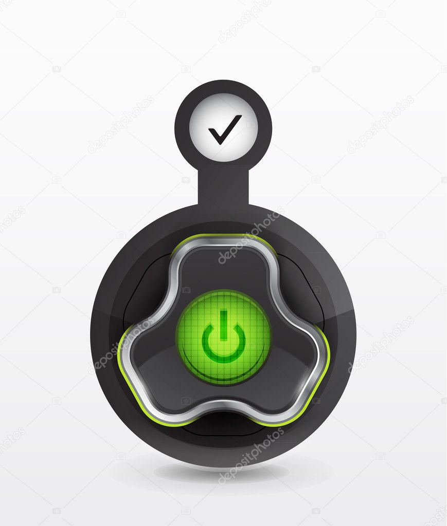 Vector power button - icon