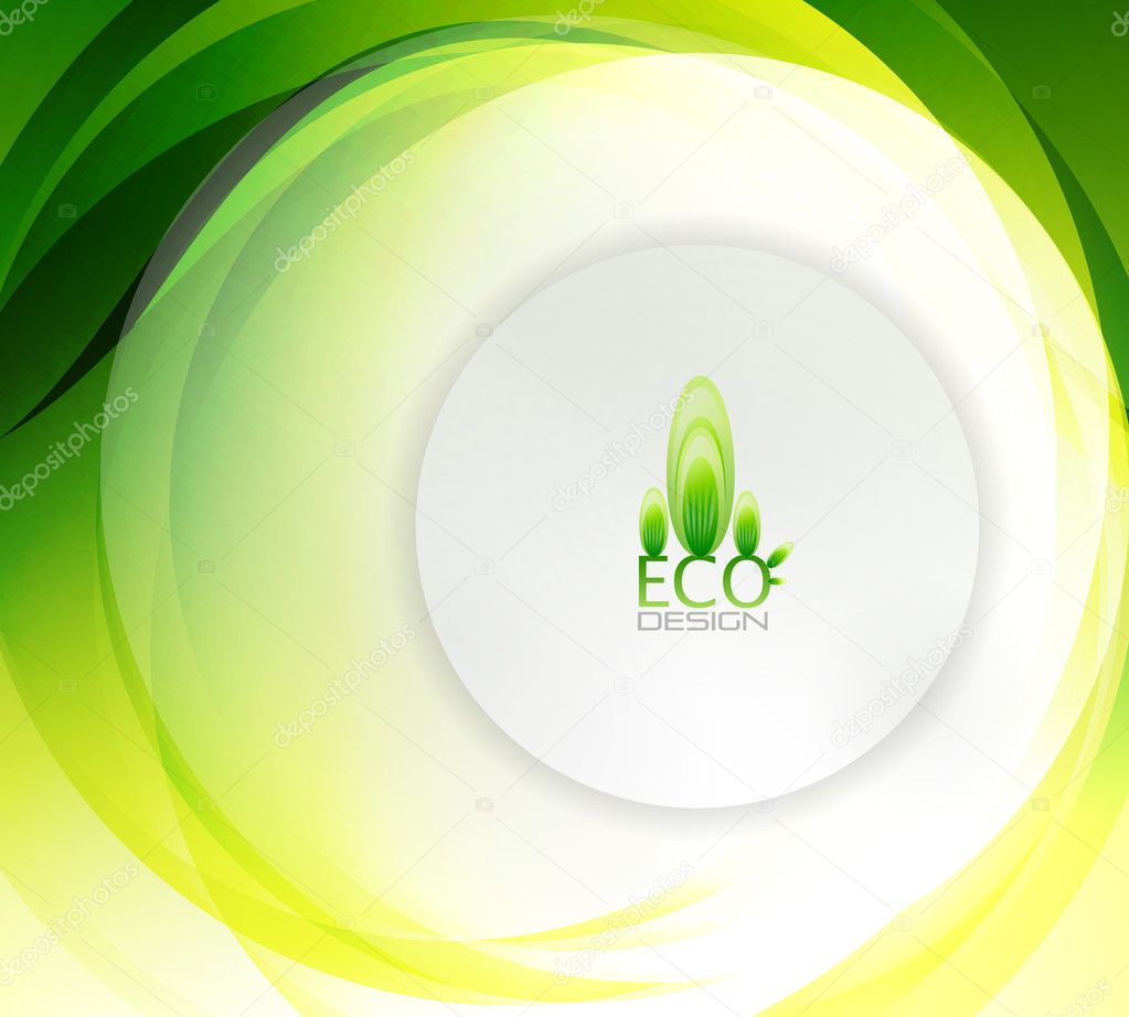 Eco swirly wave abstract background