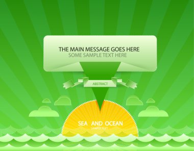 Sea message vector design clipart