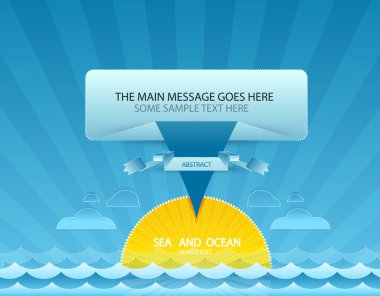 Sea message vector design clipart