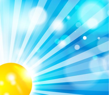 Sun and sky background clipart