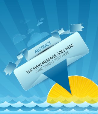 Sea message vector design clipart