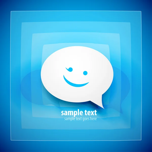 Blue speech bubble background — Stock Vector