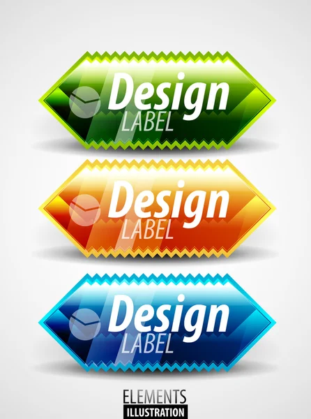 Glossy labels — Stock Vector