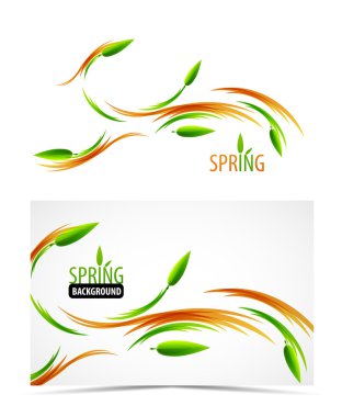 Abstract spring summer waves clipart