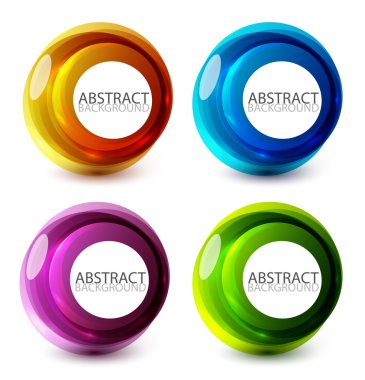 Abstract swirl set clipart