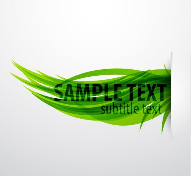 Abstract wave text line clipart